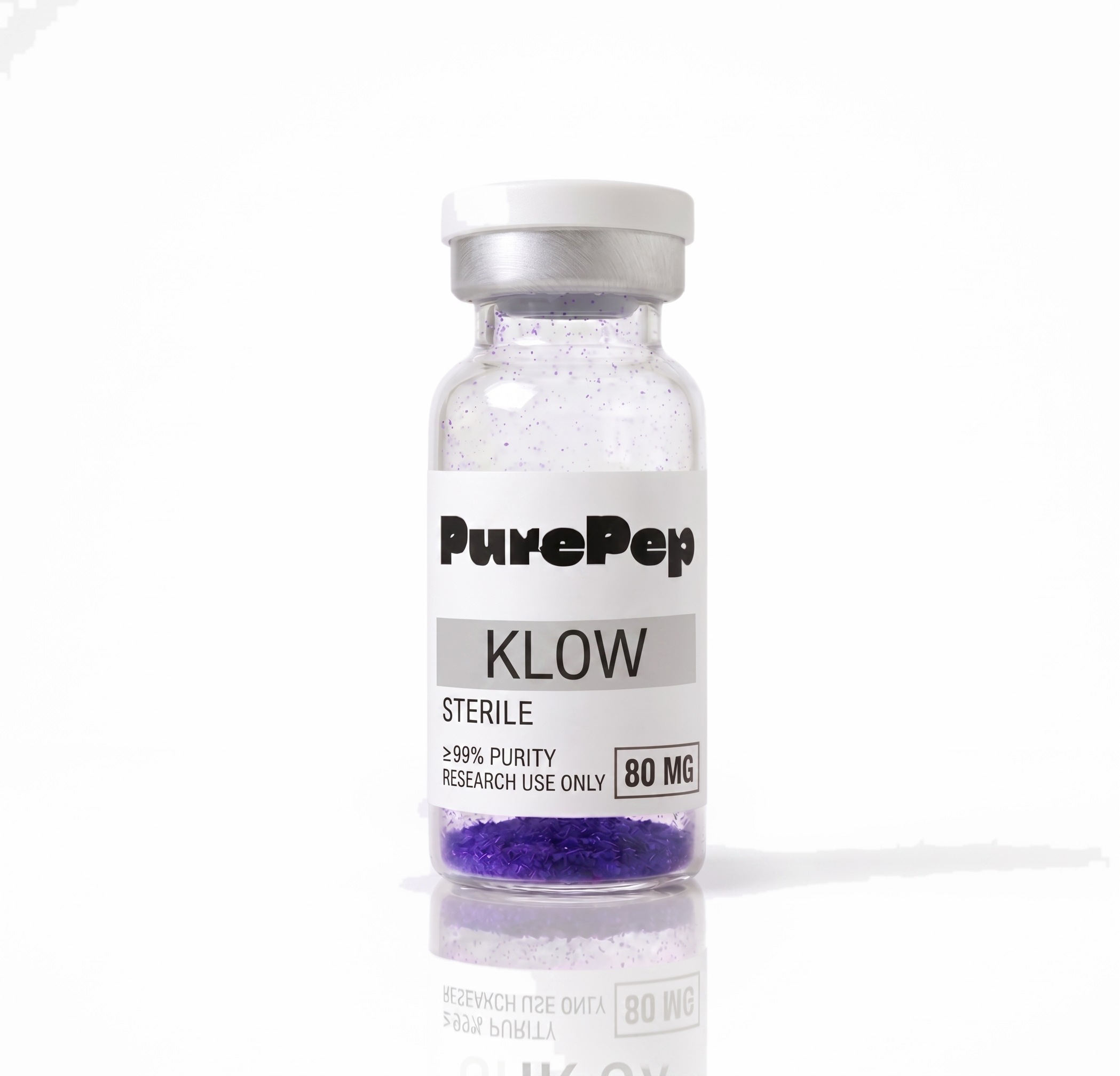 Flacon Klow80 PurePep, étiquette verte, pureté HPLC ≥98%